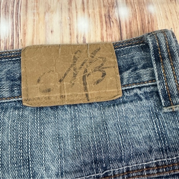 VIntage Makaveli Jeans Men’s 2pac Blue Denim Jean Shorts Size 38 - Picture 4 of 16